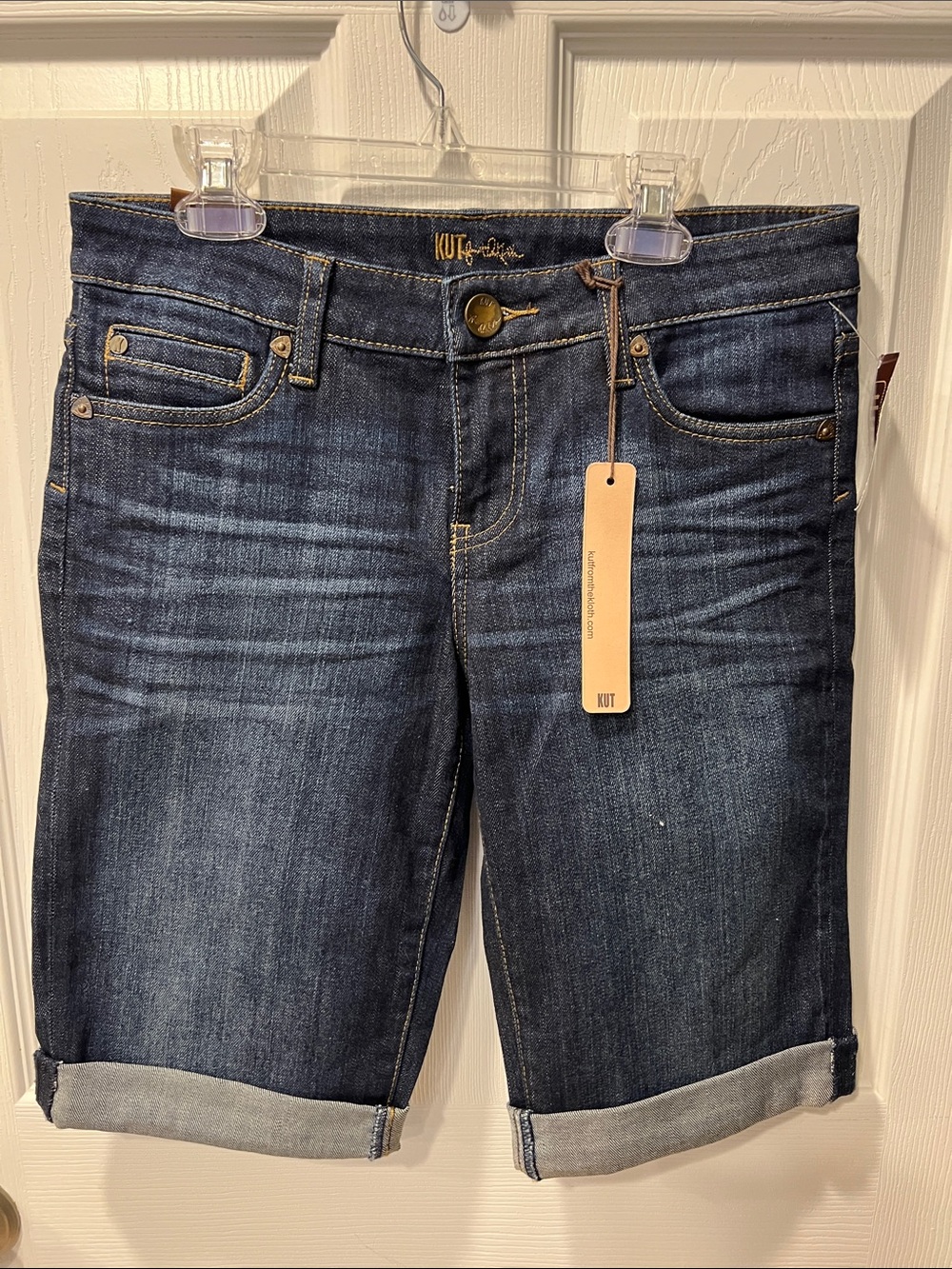 KUT FROM THE KLOTH Dark Blue Denim Shorts 2